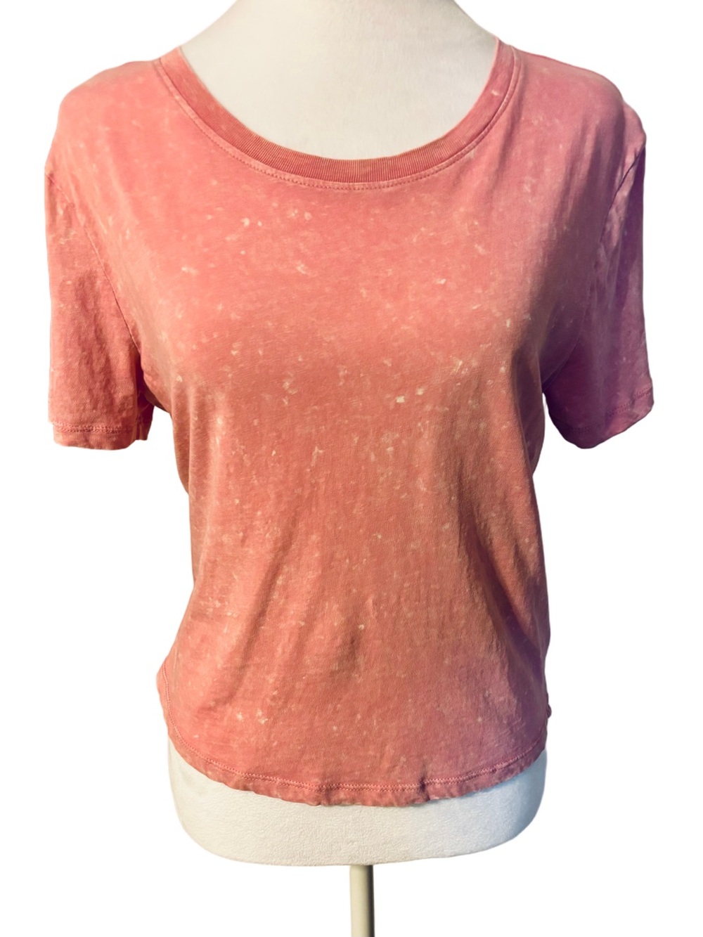 Pretty Rebel Dusty Rise Acid Wash Tee XS 100% Cotton